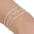 Pulseira Prata Feminina Banhada Mix 03 Pulseiras Delicadas