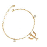 Pulseira Psicologia Psicologa Folheada A Ouro 18k Linda 