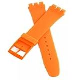 Pulseira Relógio Para A Marca Swatch 17 E 19mm Irony Cores.lc51 Tamanho:17 Mm;cor:laranja