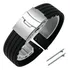 Pulseira Relógio Silicone 18, 20, 22, 24, 26, 28, 30mm Cor Preto Largura 18 Mm