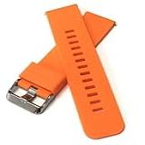 Pulseira Relógio Silicone 24mm Troca Rápida, Quick Release.lc79 (24mm, Laranja)