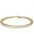 Pulseira Riviera Ouro 18k Diamantes 3 Pontos Brilhantes 18cm