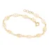 Pulseira Rommanel Banhado Ouro 18k Peças Ovais Flores Bonito Comprimento 19 Cm Diâmetro 19 Cm