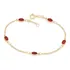Pulseira Rommanel Cristal Oval Verde Banhado Ouro 551669