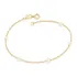 Pulseira Rommanel Fio Cartier Pérolas Intercaladas 550687 Comprimento 20 Cm Cor Dourado