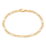 Pulseira Rommanel Folheado A Ouro Masculina 22cm Elos 552100