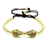 Pulseira Semijoia 4mm Leopardos