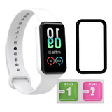 Pulseira Silicone Borracha Para Xiaomi Amazfit Band 7 Pel Cor Branco