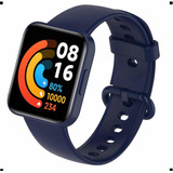 Pulseira Silicone Borracha Para Xiaomi Redmi Mi Watch 2 Lite Cor Azul