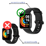 Pulseira Silicone Compatível Com Xiaomi Mi Watch Lite 2 Cor Preto