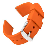 Pulseira Silicone Easy Compatível Com Polar Vantage M 22mm Cor Laranja