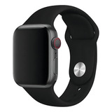 Pulseira Silicone P Apple Watch Iwo 42 44mm W27 W28 W37 X8 Cor Preto