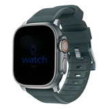 Pulseira Silicone Ultra Grip Para Apple Watch 49 45 44mm Cor Verde Colonial Largura 25 Mm