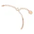 Pulseira Swarovski Volta White Bow Banhada A Ouro Rosa