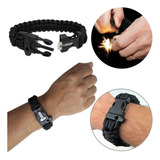 Pulseira Tática Action Cord C Apito Paracord Pederneira Ntk