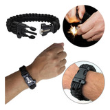 Pulseira Tática Action Cord C Apito Paracord Pederneira Ntk