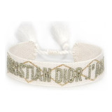 Pulseira Tecido Dior Bordada
