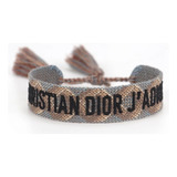 Pulseira Tecido Dior Cinza