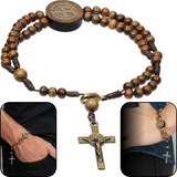 Pulseira Terço C Cruz E Medalha São Bento Oferta