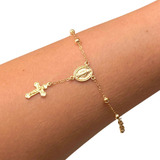 Pulseira Terco Jesus Ouro