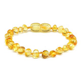 Pulseira tornozeleira Bebê Barroco Limão Âmbar 8mm