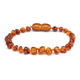 Pulseira Tornozeleira De Âmbar Criança Cognac Polido