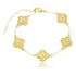 Pulseira Trevo Virginia Dourada E Banhada A Ouro 18k -estilo