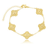 Pulseira Trevo Virginia Dourada