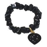 Pulseira Turmalina Negra Pedra Brasil Natural Boas Energias