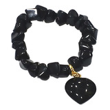 Pulseira Turmalina Negra Pedra Brasil Natural Boas Energias