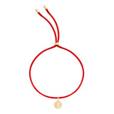 Pulseira Vermelha Com Medalha