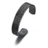 Pulseira Viking Letras Runas Aço 316l Ajustável Celta Nórdic Comprimento 0 Cm Cor Preto Diâmetro 0 Cm