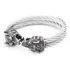Pulseira Viking Lobos Bracelete Aço 316l Duplo Ajustável Top Comprimento 0 Cm Cor Prateado Diâmetro 0 Cm