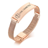 Pulseiras De Alerta Médico Para Diabetes Tipo 1 Vnox Para H