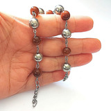 Pulseiras De Pedra Natural E Aço Cirúrgico Várias Opções