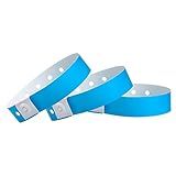 Pulseiras De Plástico Azul Neon Da WristCo Neon Blue 100 Count