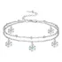 Pulseiras De Tornozeleira Palpitate Snowflake Para Mulheres