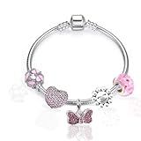 Pulseiras Feminanas Com Berloques Banhada A Prata 19cm Cabe Em Berloques De Prata 925 Pandora Vivara Life Excelente Para Mãe E Namorada Com Caixa De Joaninha 