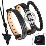 Pulseiras Masculinas Couro Bussola