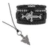 Pulseiras Masculinas De Couro Kit Leão C/04 + Colar Tribal