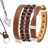 Pulseiras Masculinas Kit C/4 Bússola Leão + 2 Colares