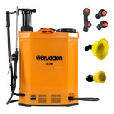 Pulverizador Costal Elétrico A Bateria E Manual 20l Brudden Cor Laranja