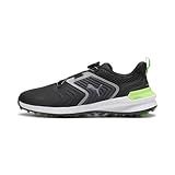 Puma Golf Ignite Innovate Disc 379209 Tênis De Golfe Masculino Puma Preto Cinza Forte Verde Gecko 26 0 Cm