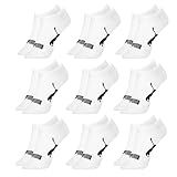 PUMA Kit 9 Pares Meia Invisível Sapatilha Adulto Feminina 9 Brancos 34 39