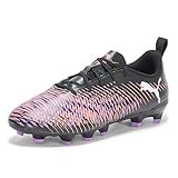 PUMA Tênis Unissex Infantil Future Play Firme Chuteira Artificial De Futebol Puma Preto Puma Branco Vermelho Brilhante 15