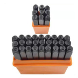 Punção Marcador Alfanumérico 10mm 36 Peças Letras E Números