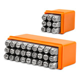 Punção Marcador Alfanumérico 8mm 36 Peças Letras E Números