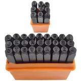 Punção Marcador Alfanumérico 8mm 36 Peças Letras E Números