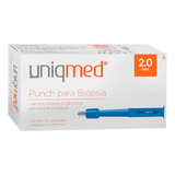 Punch Para Biópsia Estéril 2 Mm Descartável Uniqmed 10 Uni