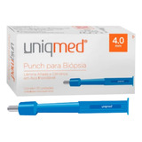 Punch Para Biópsia Estéril 4 Mm Descartável Uniqmed 10 Unids